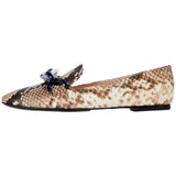 AGL Chain Link Loafer Fog Snakeskin  CL-LOAFER-FOG Women's