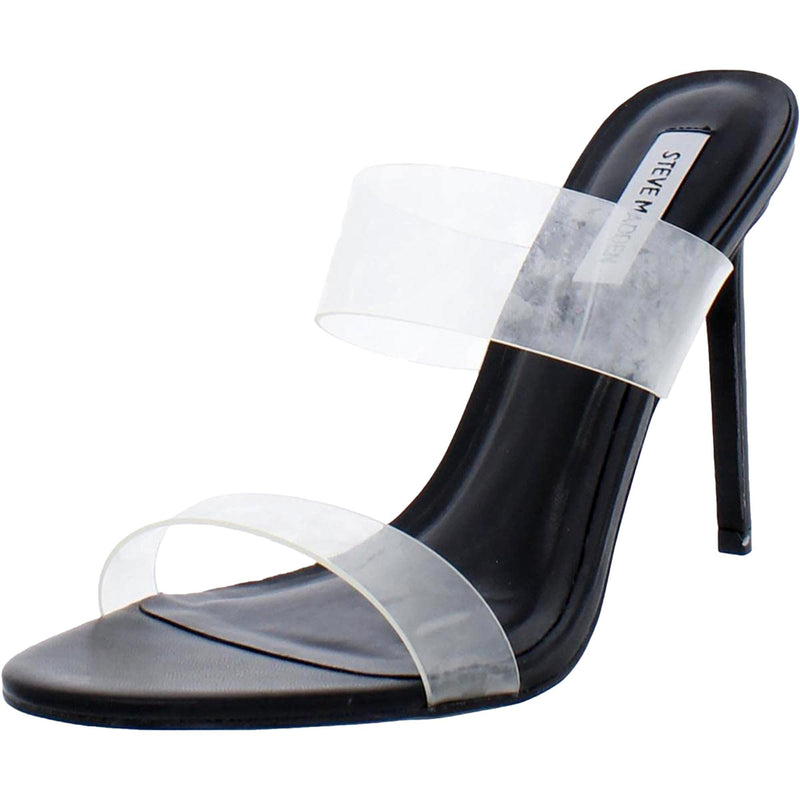 Steve Madden Clarabeth Heeled Sandal Black / Clear  CLAR16S1-027 Women's