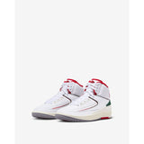 Nike Air Jordan 2 Retro White/Fire Red-Fir-Sail  DQ8562-101 Grade-School