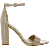 Sam Edelman Yaro Ankle Strap Sandal Heel Chai Latte Patent  E851161271 Women's