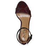 Sam Edelman Yaro Ankle Strap Sandal Heel Brick Multi Fabric  E851165617 Women's