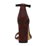 Sam Edelman Yaro Ankle Strap Sandal Heel Brick Multi Fabric  E851165617 Women's