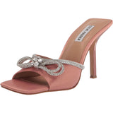 Steve Madden Embellish Heeled Sandal Blush Satin  EMBE03S1-PNK Women's