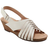 Earth HARTIE Wedge Sandals White  ETHARTIE Women's