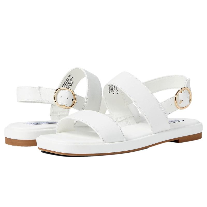 Steve Madden Ethos Sandal White Leather  ETHO01S1-110 Women's