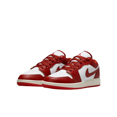 Nike Air Jordan 1 Low SE White / Dune Red - Lobster - Sail  FJ3465-160 Grade-School