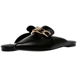 Steve Madden Forte Flat Black Leather  FORT06S1-001 Women's