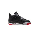 Nike Air Jordan 4 Retro Black / Fire Red - Cement Grey  FQ8213-006 Grade-School