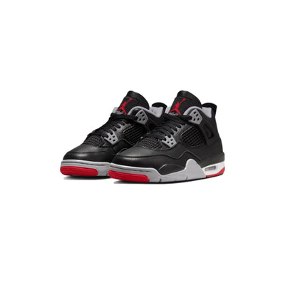 Nike Air Jordan 4 Retro Black / Fire Red - Cement Grey  FQ8213-006 Grade-School