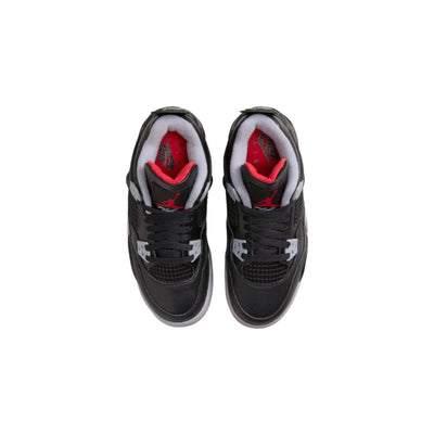 Nike Air Jordan 4 Retro Black / Fire Red - Cement Grey  FQ8213-006 Grade-School