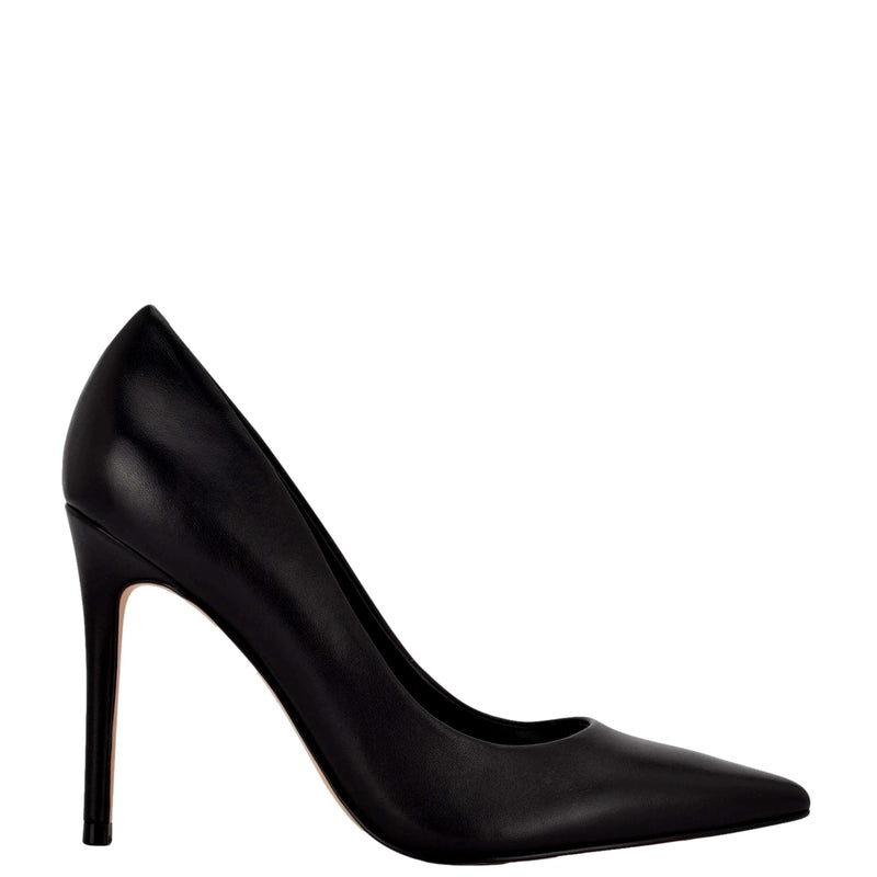 Nine West Fresh Pointed Toe Pumps Black Leather  FRESH-BLK Women's
