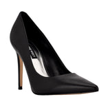 Nine West Fresh Pointed Toe Pumps Black Leather  FRESH-BLK Women's