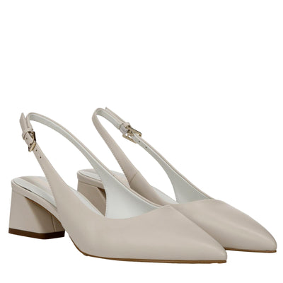 Franco Sarto Racer Slingback White  G9011L6100 Women's