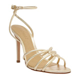 Schutz Giana Strappy Leather Heels Platinum  GIANA-PLTNM Women's