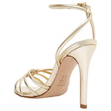 Schutz Giana Strappy Leather Heels Platinum  GIANA-PLTNM Women's