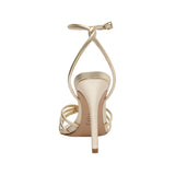 Schutz Giana Strappy Leather Heels Platinum  GIANA-PLTNM Women's
