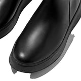 Fitflop F-Mode Leather Flatform All Black  GM2-090-050 Women's