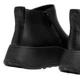 Fitflop F-Mode Leather Flatform All Black  GM2-090-050 Women's