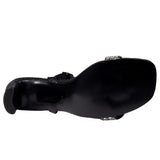 KAANAS Shania Diamond Heel With Ankle Strap Black  H00153R-001 Women's