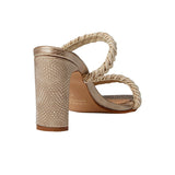 KAANAS Ariana Braided Heel Champagne  H00154R-711 Women's