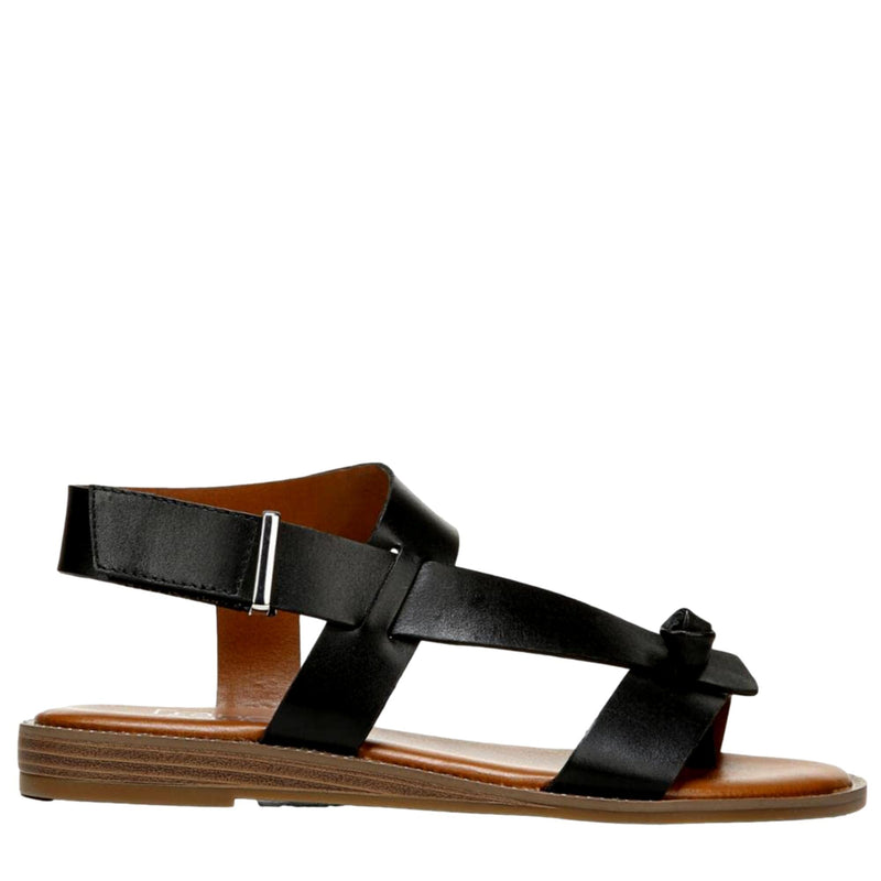 Franco Sarto Glenni Ankle Strap Flat Sandal Black  H0507L1001 Women's