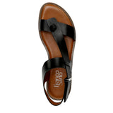 Franco Sarto Glenni Ankle Strap Flat Sandal Black  H0507L1001 Women's