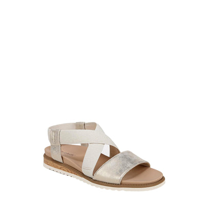 Dr. Scholl's Islander Flat Open Toe Slingbacks Light Gold Metallic  H6154S2203 Women's