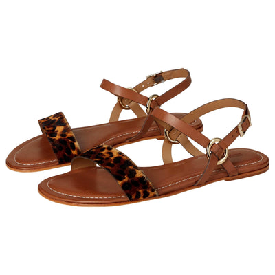 Bernardo Henre Haircalf Natural Leopard / Luggage  HENRE-HAIRCALF Women's