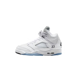 Nike Air Jordan 5 Retro OG White / Black / Metallic Silver  HQ7980-103 Grade-School