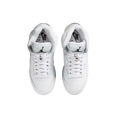 Nike Air Jordan 5 Retro OG White / Black / Metallic Silver  HQ7980-103 Grade-School