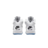 Nike Air Jordan 5 Retro OG White / Black / Metallic Silver  HQ7980-103 Grade-School