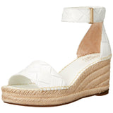 Franco Sarto CIemens Espadrille Wedge Sandal White  I0009L1100 Women's