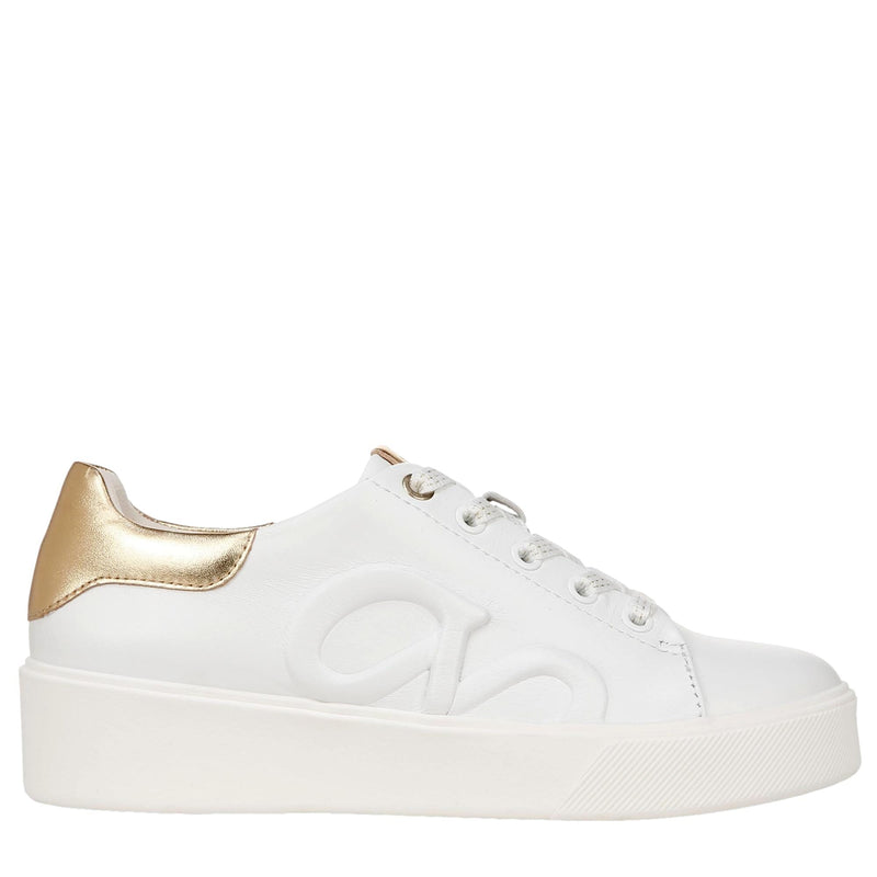 Naturalizer Morrison Logo White / Dark Gold  I8936L4101 Women's