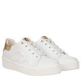 Naturalizer Morrison Logo White / Dark Gold  I8936L4101 Women's