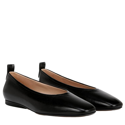 Naturalizer 27 Edit Carla Flats Black Leather  I9385L2001 Women's