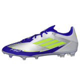 Adidas F50 League FG / MG Messi Silver Metallic / Solar Yellow / Lucid Blue  IH0918 Men's