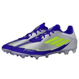 Adidas F50 League FG / MG Messi Silver Metallic / Solar Yellow / Lucid Blue  IH0918 Men's