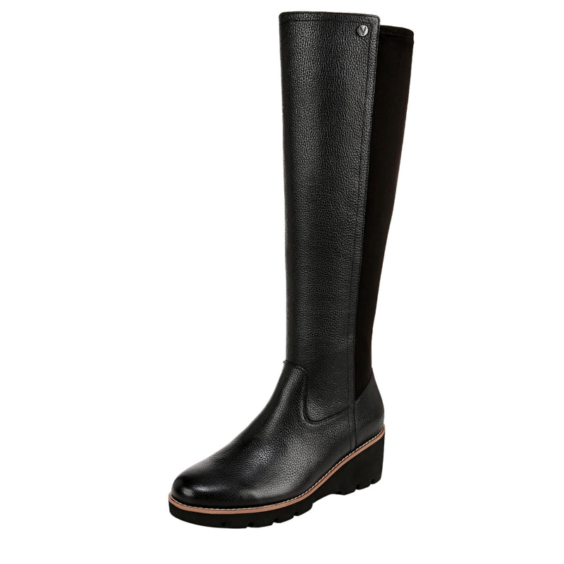 Vionic Ashland High Shaft Boots Black Leather  J0749M1001 Women's