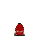 Franco Sarto Eden Patent Studded Loafers Crimson Red  J0852S1600 Women's