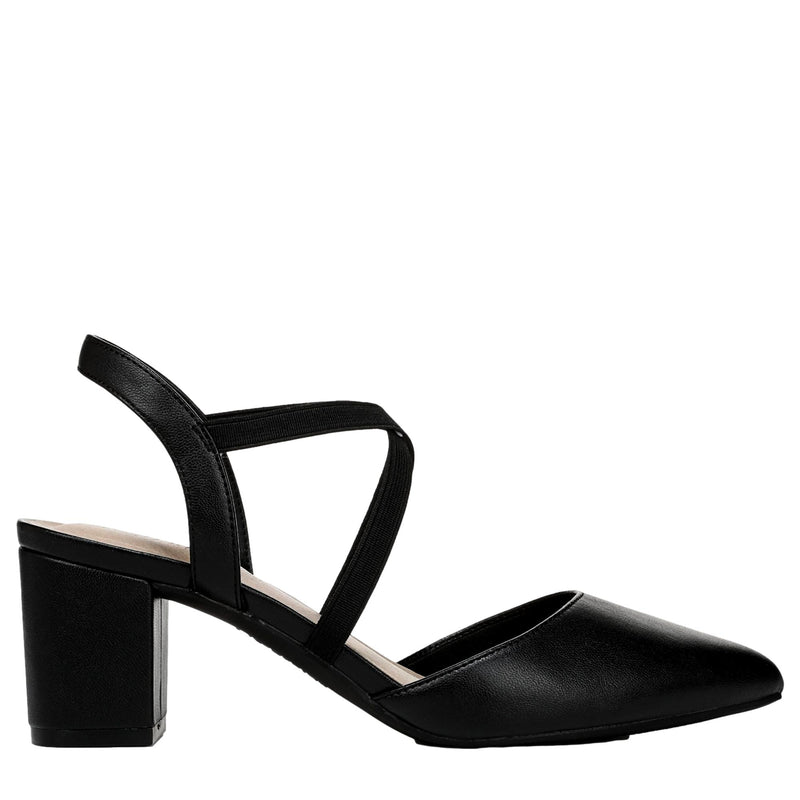 Life Stride April Pumps Black Smooth  J0871S4003 Women's