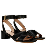 Franco Sarto Noel Heeled Sandal Black  J0873S1001 Women's