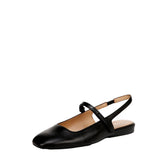 Naturalizer Connie Slingback Mary Jane Flats Black Leather  J0976L1001 Women's