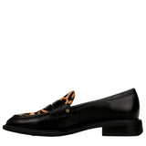 Franco Sarto Edith 2 Penny Loafer Black Multi Leopard Print  J1665M2001 Women's