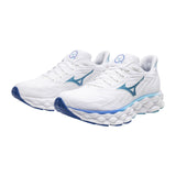 Mizuno Wave Sky 8 White / Mercury Blue / Mugen Blue  J1GD240221 Women's