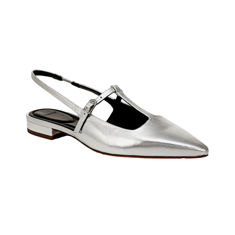Vince Iliana Slingback Silver Leather  J2193L2900 Women's