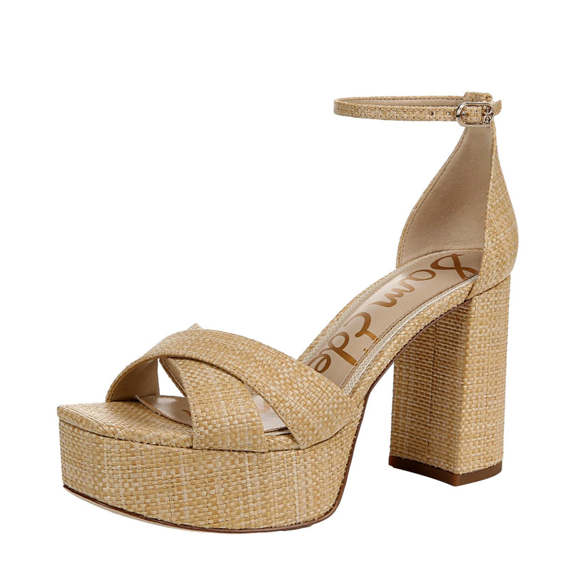 Sam Edelman Jullian Heeled Sandal Tan Weave  J2559F5251 Women's