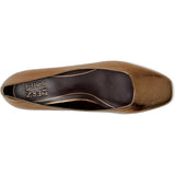 Naturalizer Chelsea Square Toe Ballet Flats Gold Leather  J3307L3700 Women's