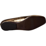 Naturalizer Chelsea Square Toe Ballet Flats Gold Leather  J3307L3700 Women's