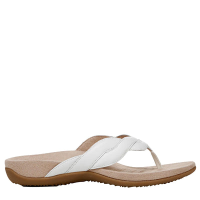 Vionic Bella Braid Thong Sandals White  J4526L1100 Women's