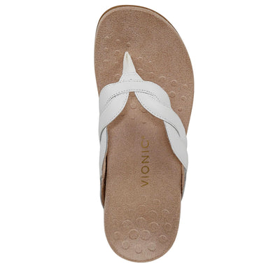 Vionic Bella Braid Thong Sandals White  J4526L1100 Women's